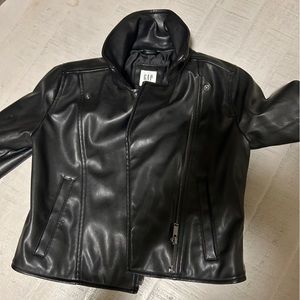 Faux leather biker jacket
